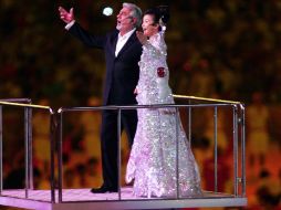 El tenor, Placido Domingo, en la ceremonia de apertura de las Olimpiadas de Beijin. MEXSPORT  /