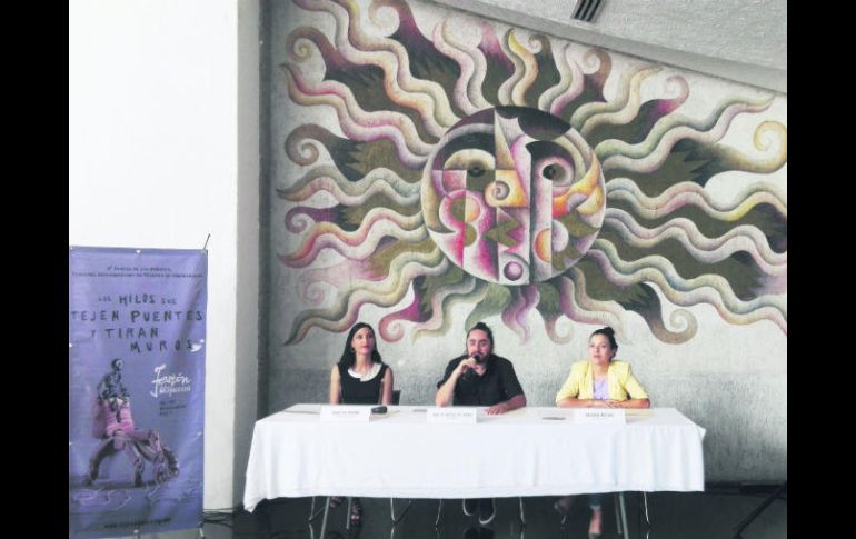 Teatro. Ana Zatarain, Miguel Ángel Gutiérrez y Liliana Rojas, los responsables del encuentro. EL INFORMADOR / R. Romero