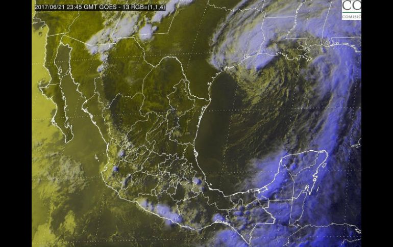 El Conagua prevé tormentas intensas en Chiapas, Guerrero, Oaxaca, Campeche, Quintana Roo, Veracruz, Tabasco y Yucatán. TWITTER / @conagua_clima