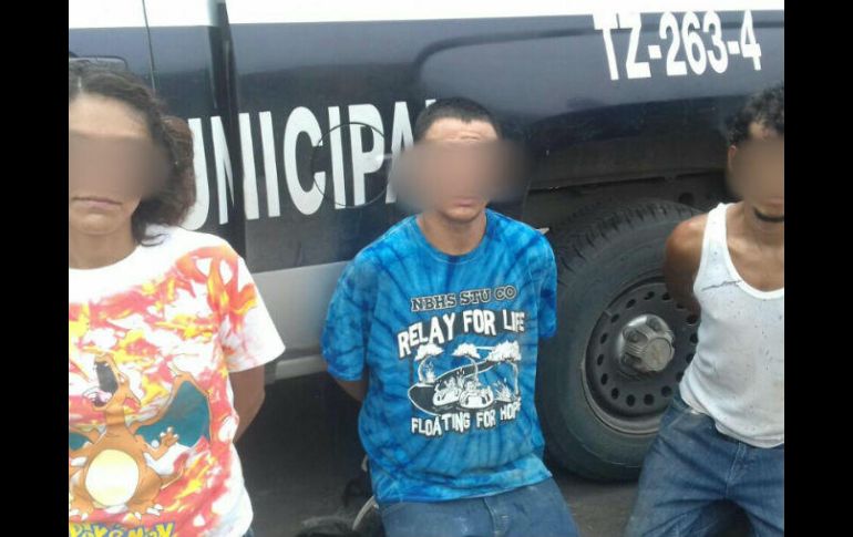 Los detenidos fueron puestos a disposición de la Fiscalía General del Estado. ESPECIAL / Policia de Tlajomulco
