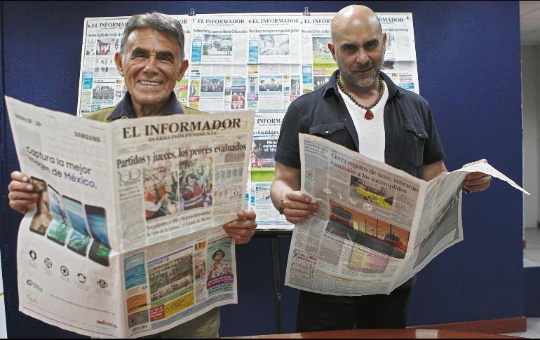 Talento. Héctor Suárez y su hijo, Héctor Suárez Gomís durante su pasada visita a las instalaciones de esta casa editorial. EL INFORMADOR/A. Camacho