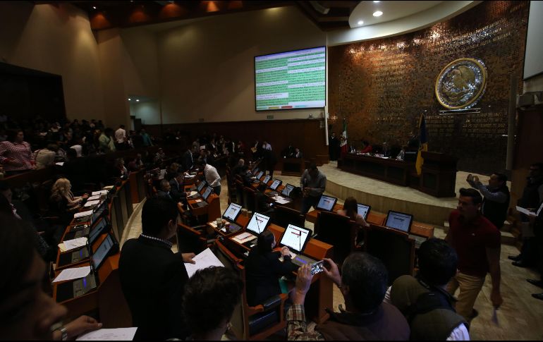El Congreso del Estado sesionará el próximo martes y será ahí cuando se notifique formalmente la reincorporación de legisladores. EL INFORMADOR/ ARCHIVO