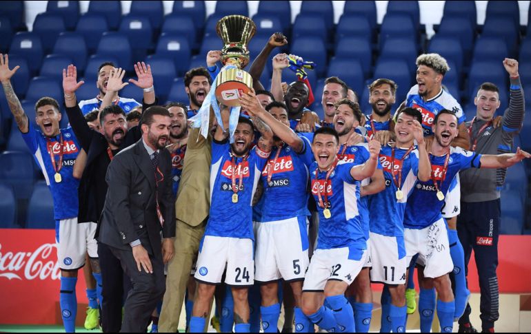 Napoli consiguió su sexta Copa de Italia. EFE / E. Ferrari
