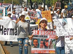 Familiares de desaparecidos exigen a las autoridades acciones contundentes para dar con sus seres queridos. EL INFORMADOR/ Archivo