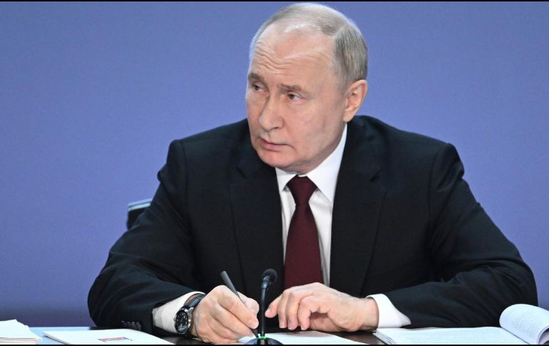 El presiente ruso, Vladimir Putin hace la promesa de capturar a responsables del ataque de Moscú el pasado 22 de abril. AP/P. Bednyakov, Sputnik, K. Pool