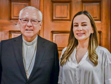 El cardenal Robles y la candidata coincidieron en la preocupación por mejorar la seguridad. ESPECIA