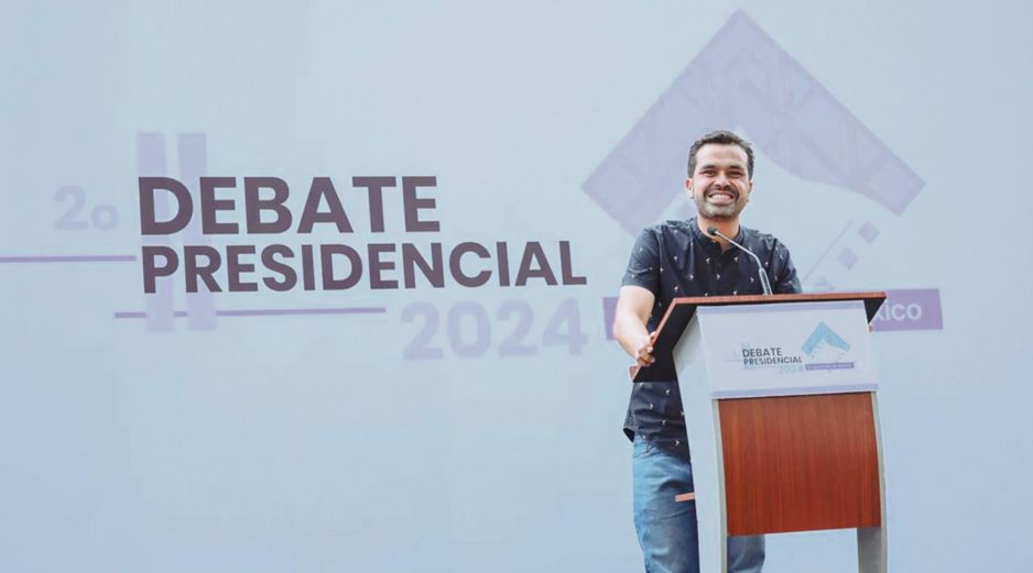 Máynez confía en que los debates ayudan a acrecentar su popularidad e intención de voto. ESPECIAL