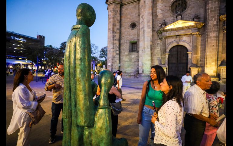 El recorrido comenzó en la Catedral de Guadalajara y terminó en las inmediaciones de El Santuario, atravesando el Paseo Fray Antonio Alcalde, donde el público asistente pudo admirar 14 esculturas de importante formato. EL INFORMADOR / A. Navarro