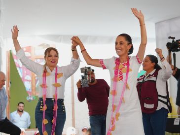 En el marco de su visita a Tlajomulco de Zúñiga, Sheinbaum  hizo un llamado al voto masivo por Claudia Delgadillo. ESPECIAL