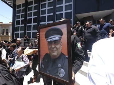 Este lunes se llevó a cabo el homenaje de Gerardo Insúa para despedirlo y rendirle honores. ESPECIAL/ Secretaría de Seguridad