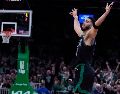 Jayson Tatum volvió a ser el mejor anotador de los Celtics. AP/C. Krupa