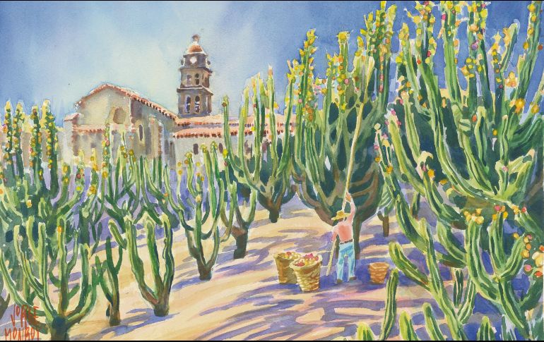 Allí se encuentra, silencioso, el Templo de San Sebastián y los cultivos de maíz, frijol y alfalfa. ESPECIAL / J. Monroy