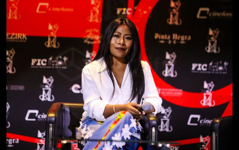 La estrella originaria de Oaxaca, ofreció una charla con los medios de comunicación de Guadalajara donde habló de su incursión como productora ejecutiva del filme 