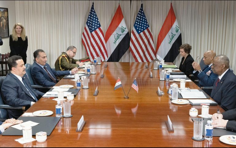 Funcionarios de Estados Unidos se reunieron con el primer ministro iraquí, Mohammed Shia al-Sudani, en el Pentágono en Arlington, Virginia. EFE