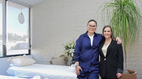 Marigel Moreno y Susana Delfín en Aina Wellness Spa. GENTE BIEN JALISCO/ Marifer Rached