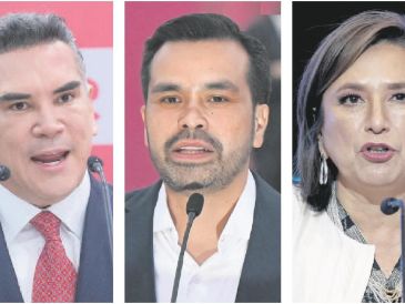 Xóchitl Gálvez le agradeció el gesto a “Alito” Moreno y dijo que respeta la decisión que tome el político emecista. SUN/AFP