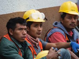 Los voluntarios trabajan en equipo y dicen que ante la tragedia que vivimos los mexicanos tenemos que ser una sola fuerza.