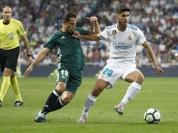 Guardado (I) disputó la segunda parte del encuentro contra los merengues.