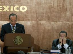 El Presidente Felipe Calderón durante la inauguración de la sesión número 28 del Consejo Nacional de Seguridad Pública. EL UNIVERSAL  /