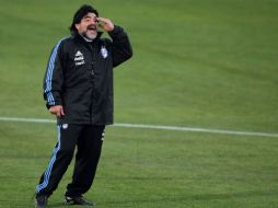 Diego Armando Maradona, seleccionador de la albiceleste. REUTERS  /
