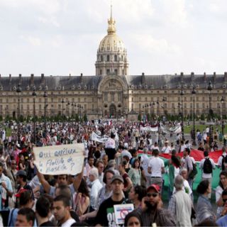 Protestan en París y España contra bloqueo israelí a Franja de Gaza