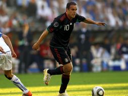 Cuauhtemoc Blanco, durante juego amistoso rumbo a Sudáfrica 2010. MEXSPORT  /