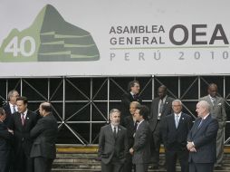 Los ministros de estado de los países miembros de la OEA se reúnen por la Asamblea General que se realiza en Perú. EFE  /