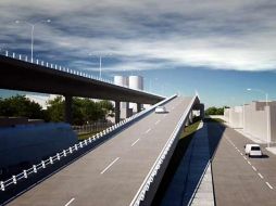 Aspecto de lo que sería una incorporación a la Vía Express de la Zona Metropolitana de Guadalajara. ESPECIAL  /