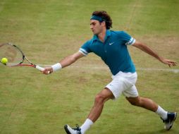El suizo Roger Federer, durante el partido de primera ronda. EFE  /