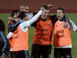 Mientras tanto la Selección de Argentina se prepara para sus próximos encuentros en el Mundial. EFE  /