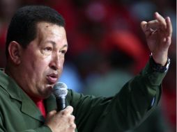 Chávez dio un anuncio en cadena nacional de radio y televisión respecto al socialismo del siglo XXI. AFP  /