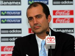 Guillermo Cantu, durante la conferencia de prensa. MEXSPORT  /