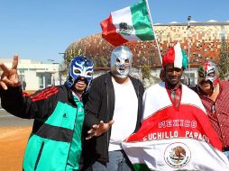 Un gran número de aficionados mexicanos se encuentra ya en Johannesburgo para apoyar a la Selección. NOTIMEX  /