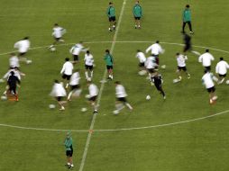 La Selección mexicana en su último entrenamiento previo al partido inaugural del Mundial. AP  /