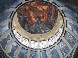 El INBA realizó un diagnóstico en 2009 de los murales de Orozco y detectó anomalías menores. ARCHIVO  /