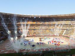 La ceremonia de inauguración fue sencilla en el estadio Soccer City de Johannesburgo. GETTYIMAGES  /