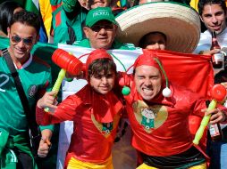 Los mexicanos ya tienen sus gritos de guerra ante los sudafricanos. EFE  /