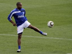 El jugador Wilson Palacios durante el entrenamiento de Honduras este día. AP  /