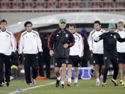 El seleccionador mexicano Javier Aguirre, durante el entrenamiento de la selección de México. REUTERS  /