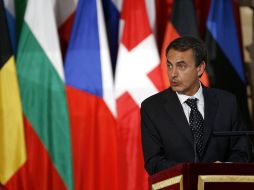 El presidente español, en el acto del XXV aniversario de la adhesión de España y Portugal a la Comunidad Económica Europea. NTX  /