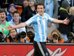 Gonzalo 'Pipita' Higuaín brilló en su segundo encuentro en el Mundial de Sudáfrica. EFE  /