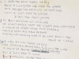 La letra de la canción 'A day in the life'. AP  /