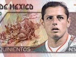 Héroe deportivo. En las redes sociales está circulando este billete con la imagen de Javier el Chicharito Hernández. NTX  /