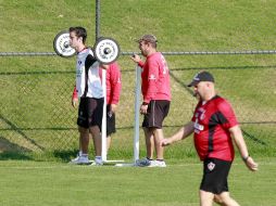 El equipo atlista en entrenamiento en Colomos. E. PACHECO  /
