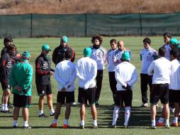La Selección mexicana, durante el entrenamiento. NTX  /