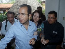 El presidente nacional del Partido Acción Nacional (PAN), César Nava  y Aurora López Acevedo. NTX  /