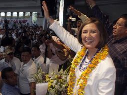 Xóchitl Gálvez, abanderada por la Coalición “Hidalgo Nos Une”, es una de las pocas aspirantes a una gubernatura.NTX  /