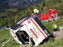 Las primeras investigaciones indican que el percance se produjo luego de una falla mecánica en el automotor. AFP  /
