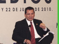 Raúl Plascencia sostiene los argumentos en el informe de la muerte de los niños Almanza Aguilar. EL UNIVERSAL  /