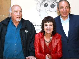 Los escritores Manuel Vicent, Rosa Montero y Héctor Aguilar en el curso 'Lecciones y maestros'.  EFE  /